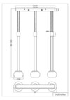 Suspension Trio Madison 342010332 - LED 3 x 8 W dimmable - noir mat