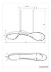 Suspension spiralée NALA finition Blanc mat