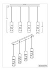 STREAM – Suspension 4xGU10 métal multicolore réf. 364000417