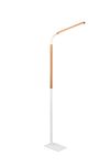 Lampadaire NORRIS articulé blanc et bois Métal/bois blanc mat/bois 11W
