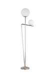 Lampadaire FLAMING - Nickel Mat / Verre