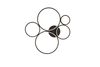 Plafonnier-Applique 5 cercles noir mat LED RONDO de TrioLighting