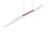 Suspension LED 2-Barres ODIO Blanc & Café 110cm - R37882176