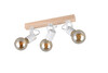 Réglette 3 Spots LYNAR Blanc Mat et Bois E27 - R86663031