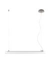 Suspension horizontale tube verre LED nickel Mat série OSLO