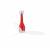 ETERFAN M – Ventilateur de plafond rouge brillant et pales transparentes