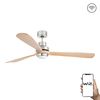 Ventilateur de plafond LANTAU XL nickel-pin Led Wiz+télécommande
