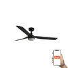Ventilateur de Plafond PUNT noir avec Éclairage LED et Contrôle Tuya Smart