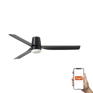 Ventilateur de plafond noir PUNT TUB – Silencieux, connecté et lumineux