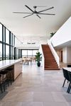 Ventilateur de plafond Rotterdam 25 XXL noir avec éclairage