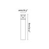 Potelet RUSH 800 3000°K 360° large gamme professionnelle