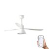 AMELIA CONE LED ventilateur plafond blanc connecté WIZ et télécommande, 6 vitesses, pour pièces 17–28 m²
