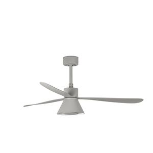 AMELIA CONE LED ventilateur plafond design gris– télécommande, 6 vitesses, pour pièces 17–28 m²