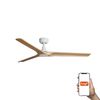 Ventilateur de Plafond HEYWOOD L – Faro – Bois clair, DC Silencieux, app TUYA et Télécommande