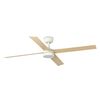 Ventilateur de plafond RUDDER L blanc/bois Led et télécommande
