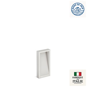 Borne rectangulaire profil aluminium IP66 ARKE Full 400 en gris clair RAL7044