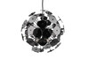 DISCALGO - Suspension ronde 6xE14 noir mat et verre chromé réf. 30990065