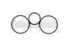 Plafonnier/Applique led noir et blanc SwitchDimmer 3 cercles MEDERA
