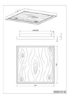 Plafonnier LED TRIO KALEA 355510130 en métal et bois naturel avcec SwitchDimmer
