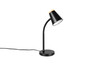 Lampe de bureau PONGO R55831102 – Noir mat, LED 4,5 W, tête flexible, métal & bois