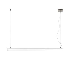 Suspension horizontale tube verre LED nickel Mat série OSLO