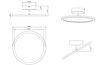 Plafonnier disque noir  Led série TRAY de TrioLighting