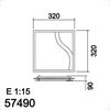Plafonnier carré 320mm GIOIA 2*E27 