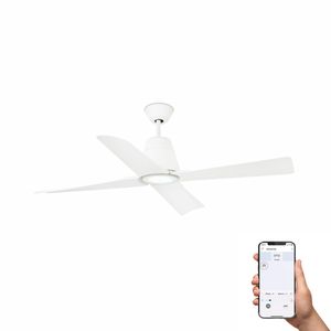 Ventilateur de Plafond TYPHOON blanc – Lumineux et connecté