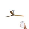 Ventilateur de plafond ALO L blanc/bois à Led connecté WIZ télécommande