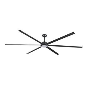 Ventilateur de plafond Rotterdam 30 XXL noir avec éclairage