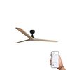 Ventilateur de plafond KLIM L noir/chêne connecté WIZ+télécommande