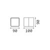 Applique extérieure carrée inclinable OMEGA SQUARE finition Blanc mat 