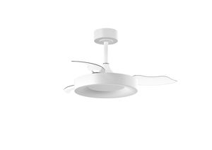 Ventilateur de plafond LISBOA XS avec 3 pales rétractables transparentes