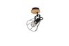 Spot noir mat et bois JAIPUR de Triolighting