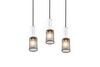 Suspension blanche et noire spot grillagé TOSH Métal Blanc et noir 3*10W max