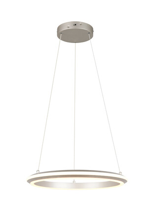 Suspension LED TRIO AMADOR 331010107 - Forme ronde, Nickel Mat, 34 W, CCT et hauteur réglable