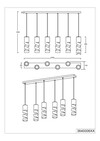 STREAM Suspension 6xGU10 metal noir mat ref. 364000632