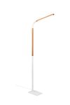 Lampadaire NORRIS articulé blanc et bois Métal/bois blanc mat/bois 11W
