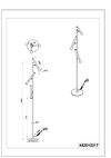 Lampadaire LED Trio Fiato 452010317 – 3 sources dimmables noir/beige
