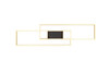 Plafonnier Trio Albany 647710480 – 37 W LED dimmable – noir mat & doré