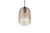 Lustre LOVIS noir et rotin tressé de TrioLighting