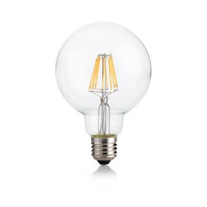 Globe clair 95mm LED 8W E27 3000°K lumière chaude