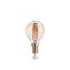 Ampoule sphérique ambre LED 4W E14 2200°K lumière dorée