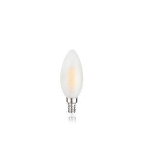Ampoule flamme dépolie LED 4W E14 3000°K lumière chaude
