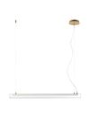 Suspension horizontale tube verre LED laiton Mat série OSLO