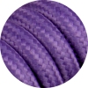 Cordon textile violet avec interrupteur et fiche