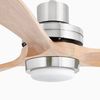 Ventilateur de plafond LANTAU XL nickel-pin Led Wiz+télécommande
