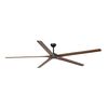 Ventilateur de plafond BigWood 24 XXL noir et bois avec télécommande