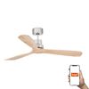Ventilateur plafond LANTAU bois clair– Moteur DC silencieux – 6 vitesses – Télécommande – Smart Tuya – Été/hive