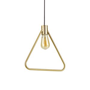 Lustre triangle ABC en métal finition Laiton 